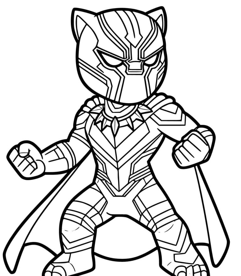 Tô màu Chibi Black Panther