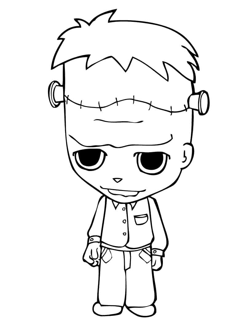 Tô màu Chibi Frankenstein