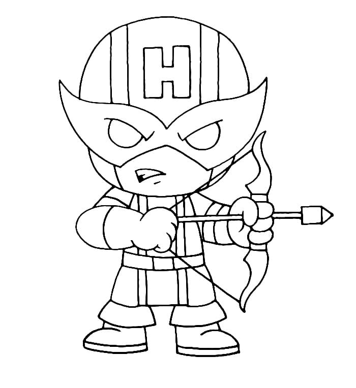 Tô màu Chibi Hawkeye