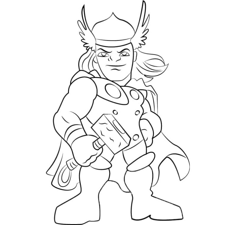 Tô màu Chibi Thor Ngầu