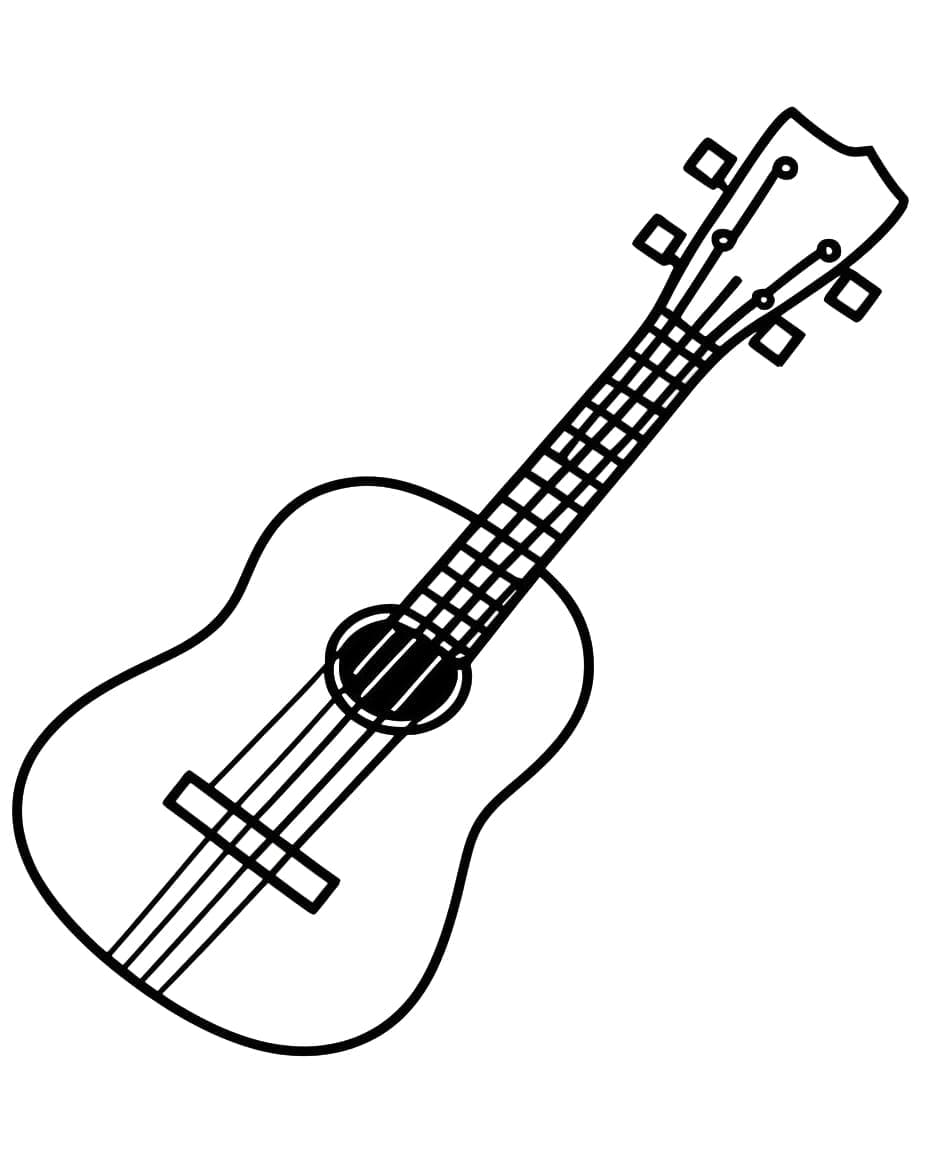 Tô màu Chiếc Đàn Ukulele