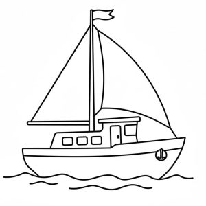 Tô màu Chiếc Du Thuyền Nhỏ