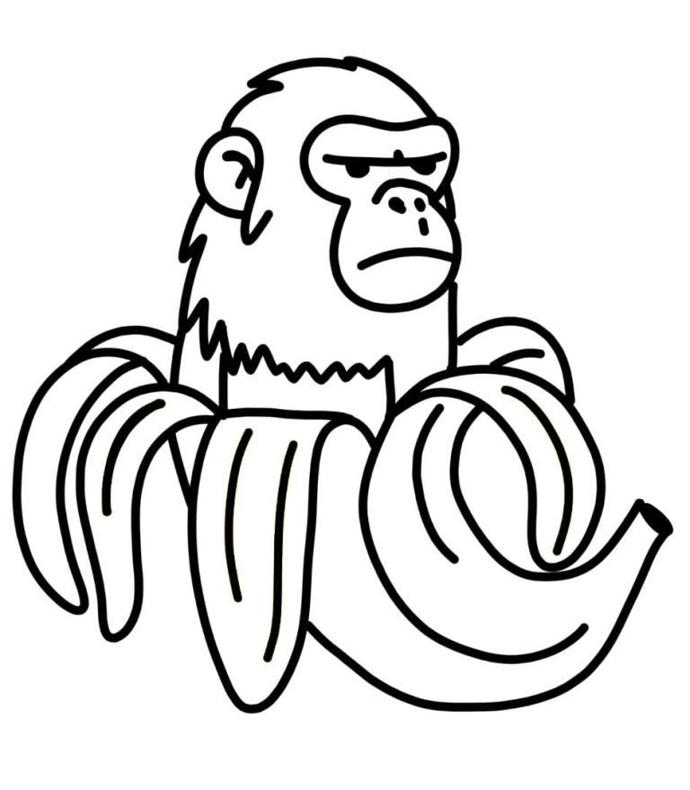 Tô màu Chimpanzini Bananini Brainrot