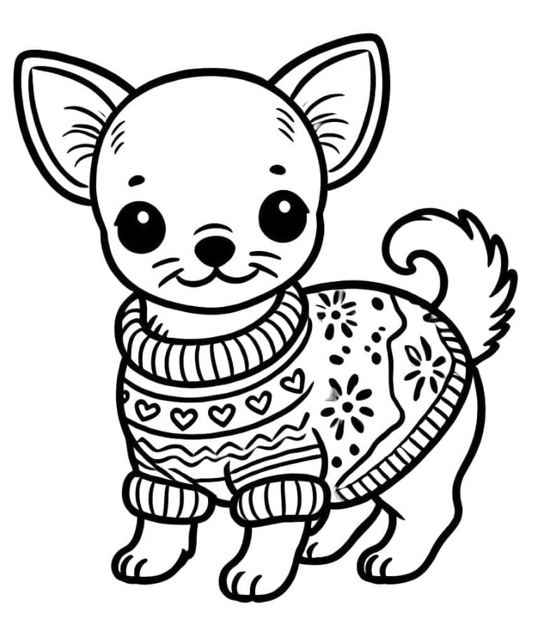 Tô màu Chó Chihuahua Đáng Yêu