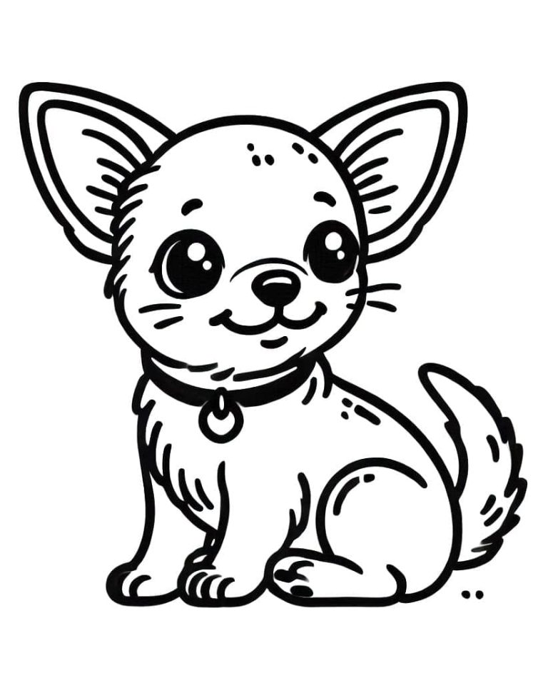 Tô màu Chó Chihuahua Mỉm Cười