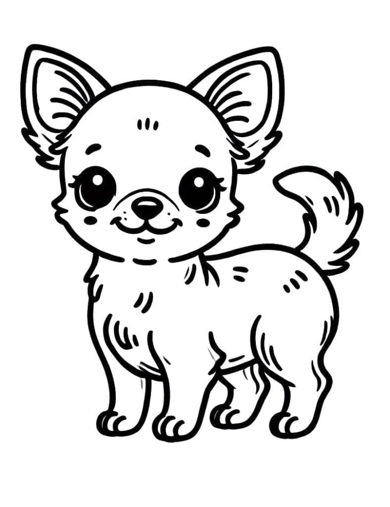 Tô màu Chó Chihuahua Ngoan Ngoãn
