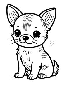 Tô màu Chó Chihuahua Nhỏ