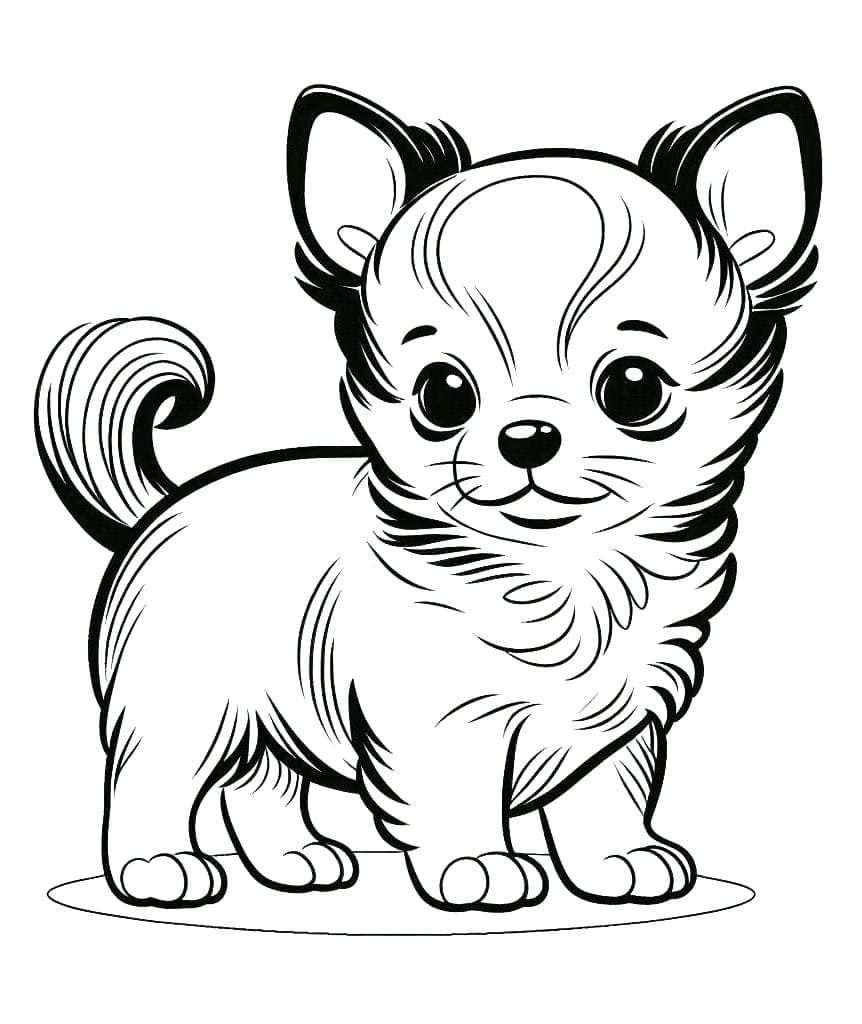 Tô màu Chó Chihuahua Nhỏ Cute