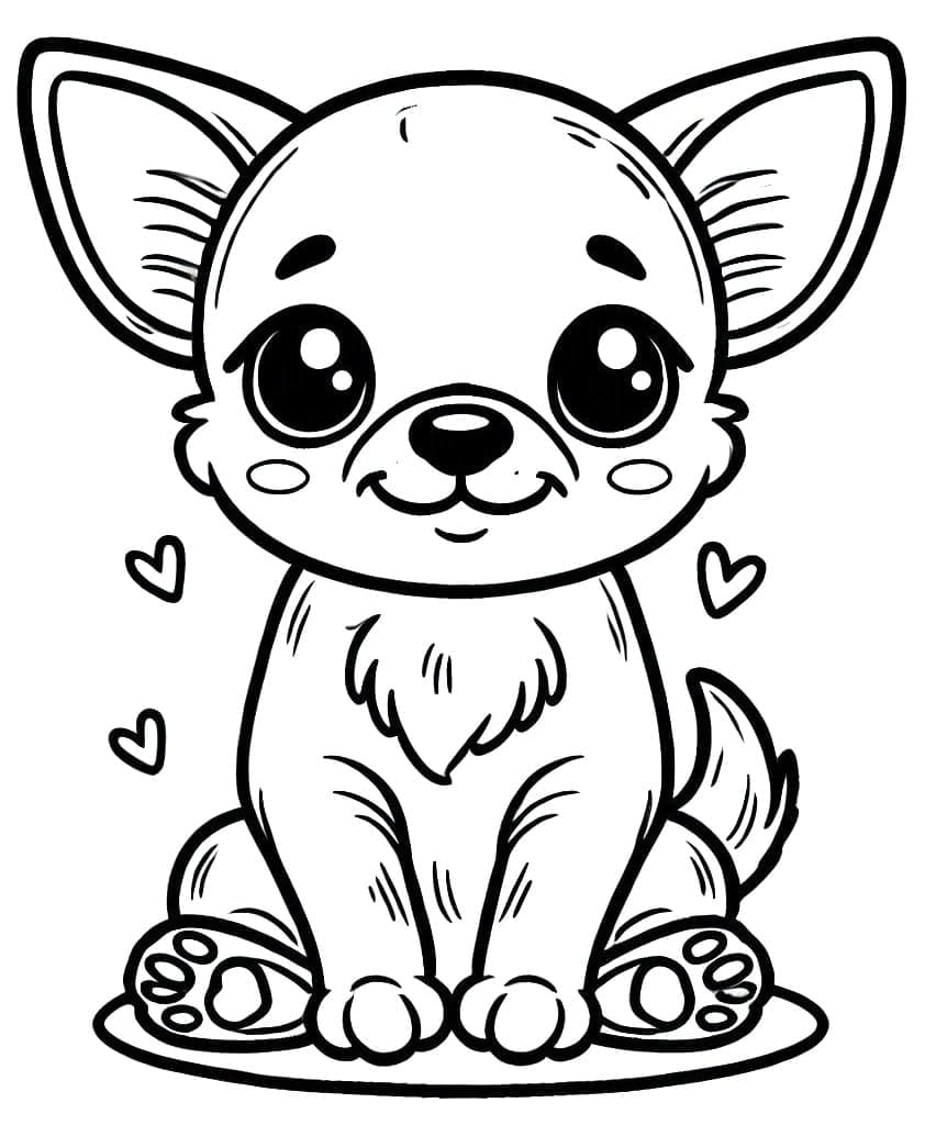 Tô màu Chó Chihuahua Vui Vẻ