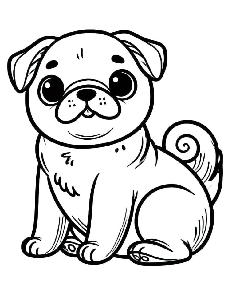Tô màu Chó Pug Đáng Yêu Nhất