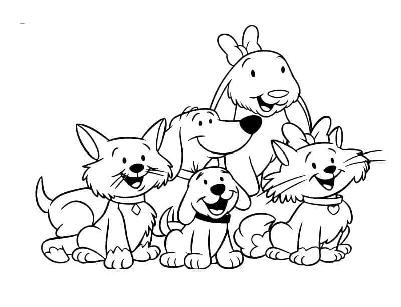 Tô màu Chú Chó Clifford và Bạn Bè