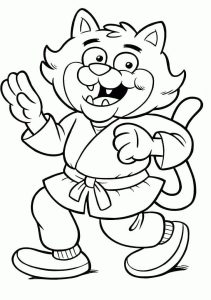 Tô màu Chú Mèo Karate