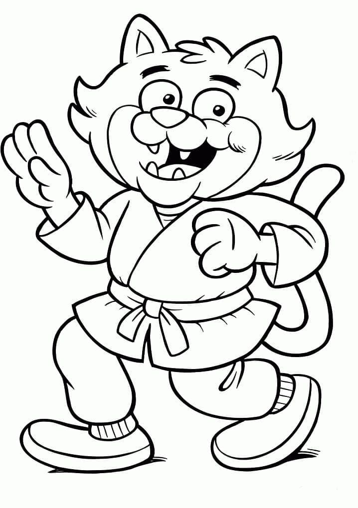 Tô màu Chú Mèo Karate