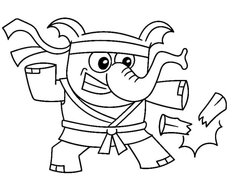 Tô màu Chú Voi Karate