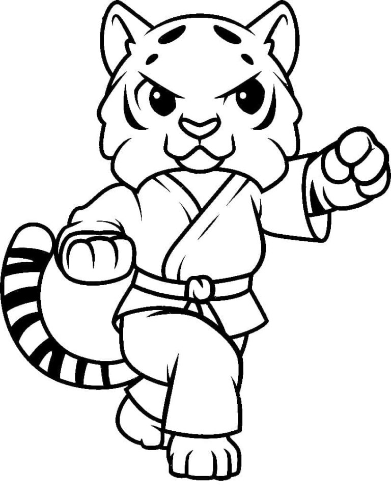 Tô màu Chú hổ Karate