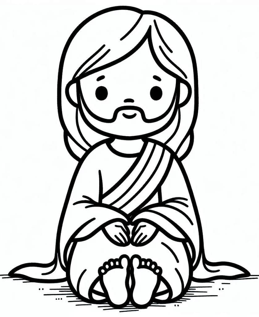 Tô màu Chúa Giêsu Ngồi
