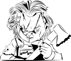 Tô màu Chucky Cầm Rìu