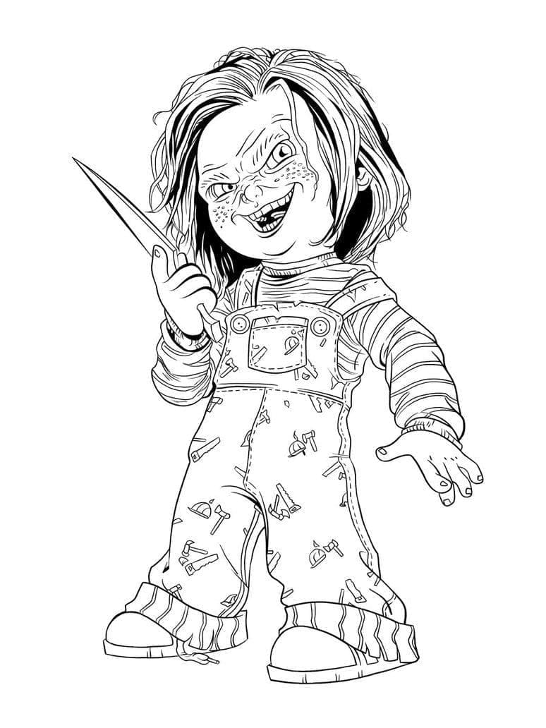 Tô màu Chucky Cười Độc Ác