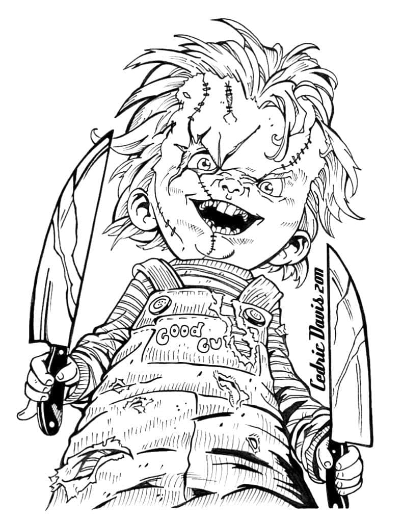 Tô màu Chucky Đáng Sợ
