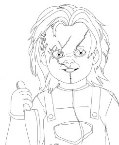 Tô màu Chucky Đơn Giản