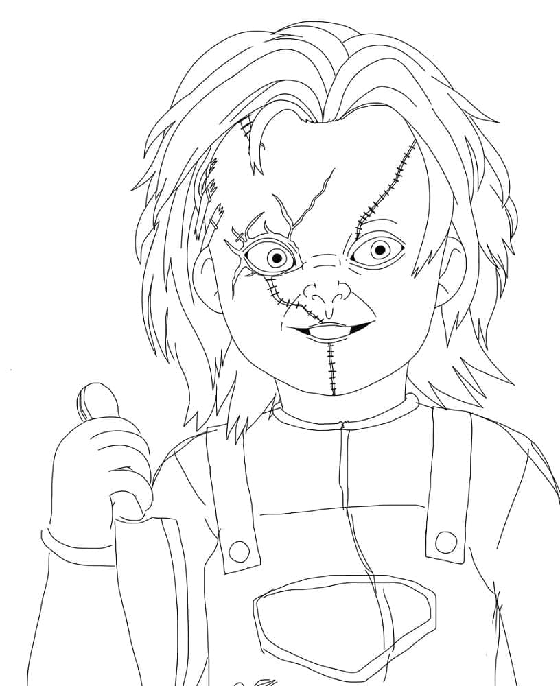 Tô màu Chucky Đơn Giản