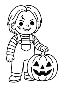 Tô màu Chucky và Quả Bí Ngô