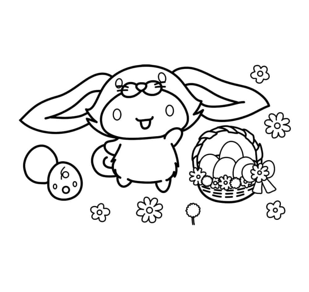 Tô màu Cinnamoroll Cho Lễ Phục Sinh