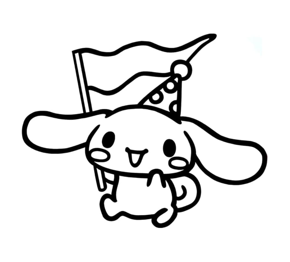 Tô màu Cinnamoroll Đội Mũ Dự Tiệc