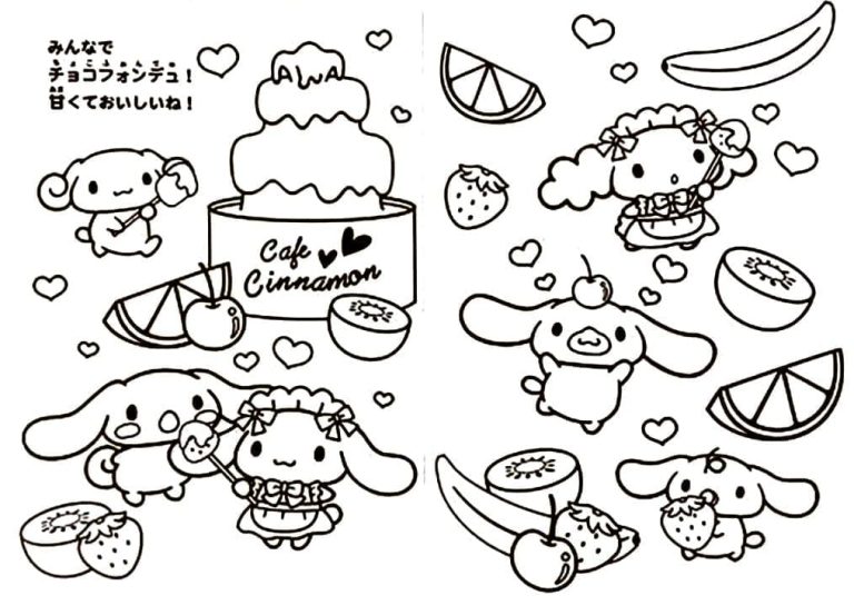 Tô màu Cinnamoroll Sanrio