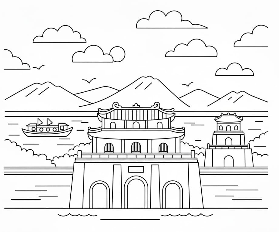 Tô màu Cố Đô Huế Đẹp Nhất