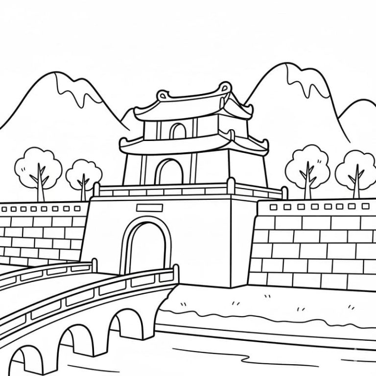 Tô màu Cố Đô Huế Đơn Giản
