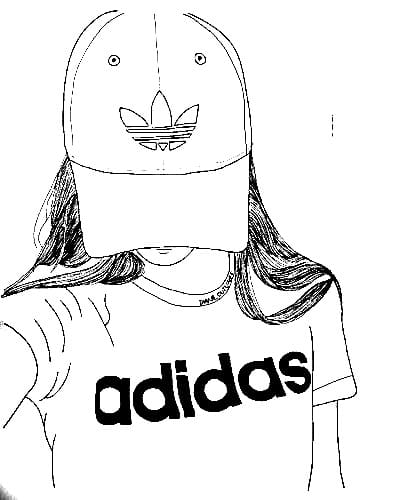 Tô màu Cô Gái Mặc Đồ Adidas