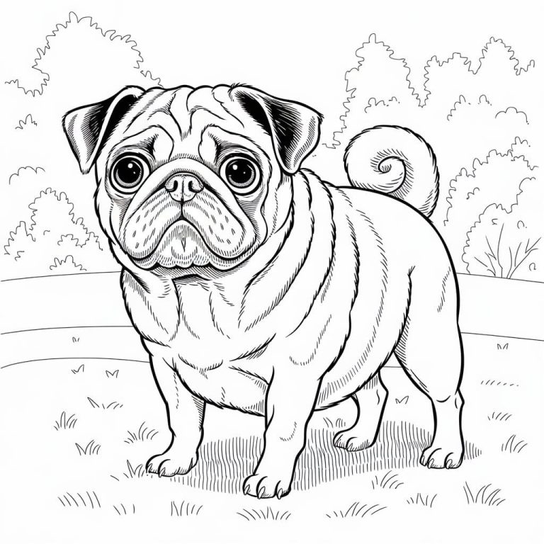 Tô màu Con Chó Pug