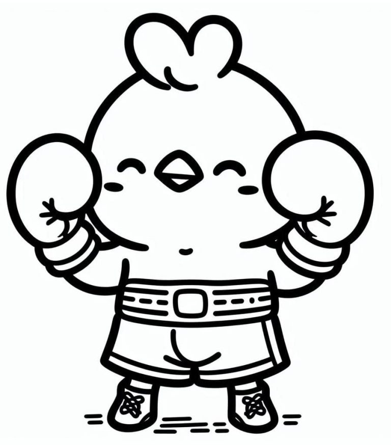 Tô màu Con Gà Boxing