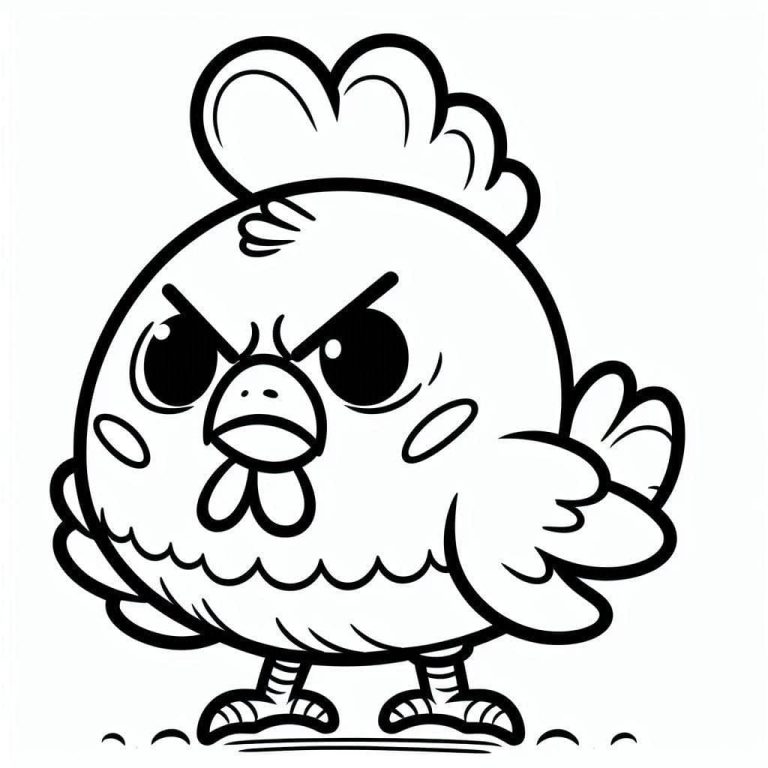 Tô màu Con Gà Tức Giận