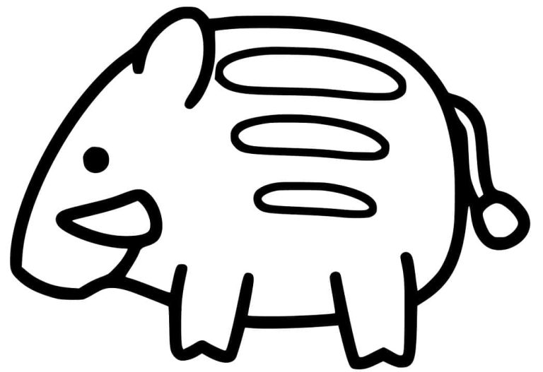Tô màu Con Heo Rừng Đáng Yêu