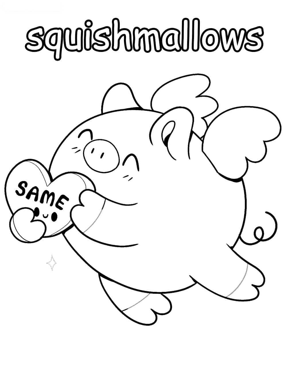 Tô màu Con Heo Squishmallows
