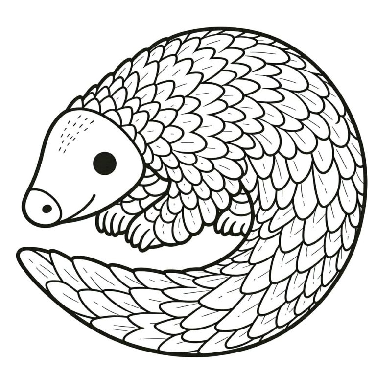 Tô màu Con Tê Tê Đáng Yêu