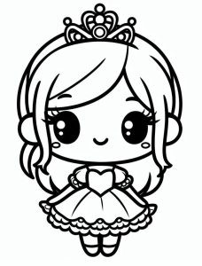 Tô màu Công Chúa Chibi Bé Nhỏ