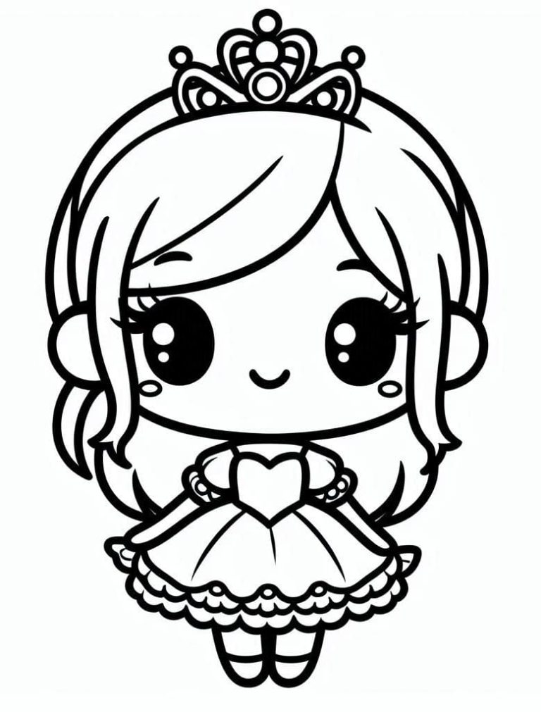 Tô màu Công Chúa Chibi Bé Nhỏ