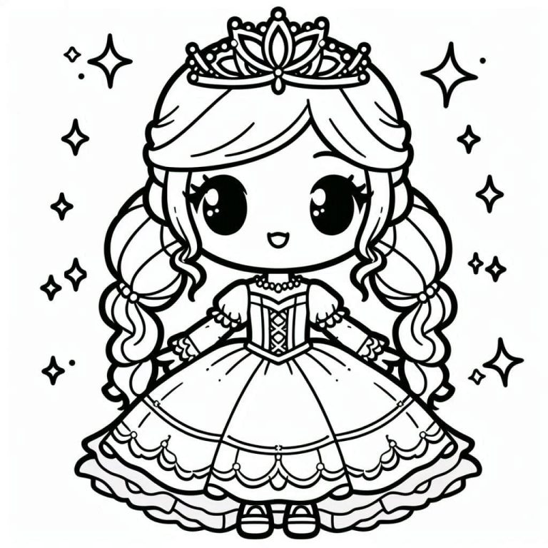 Tô màu Công Chúa Chibi Cute Nhất