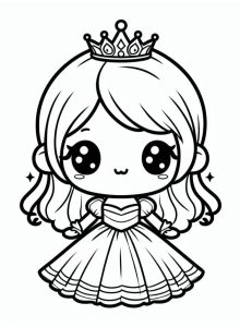 Tô màu Công Chúa Chibi Đáng Yêu