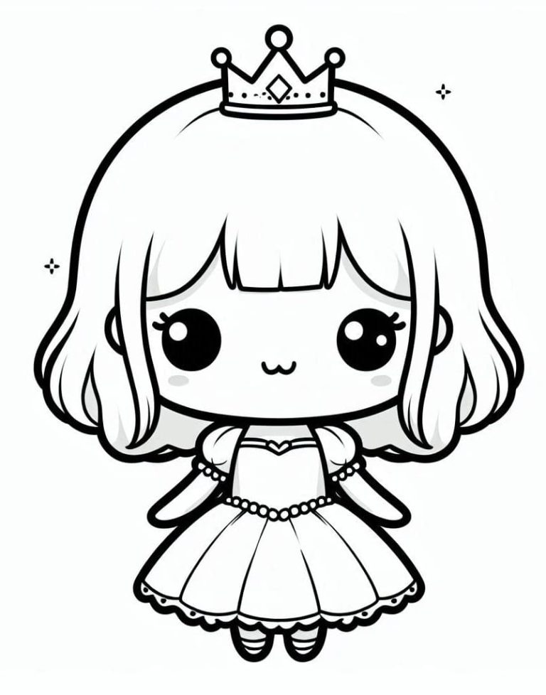 Tô màu Công Chúa Chibi Đáng Yêu Nhất
