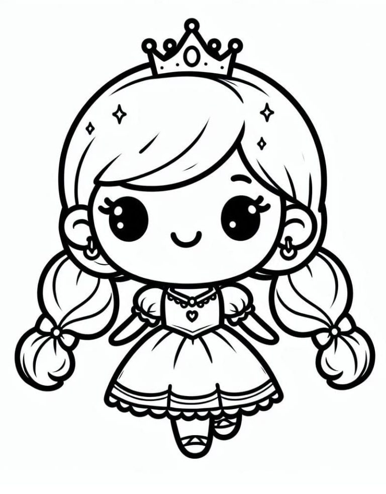 Tô màu Công Chúa Chibi Dễ Thương