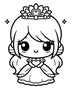 Tô màu Công Chúa Chibi Dễ Thương Nhất