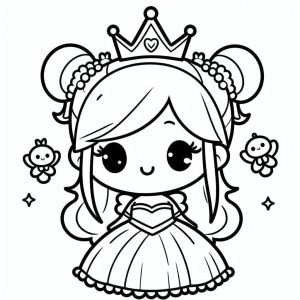 Tô màu Công Chúa Chibi Đẹp