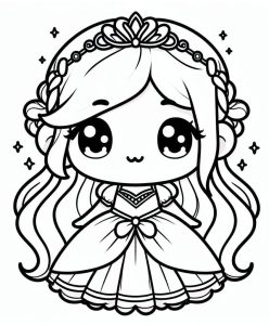 Tô màu Công Chúa Chibi Mỉm Cười