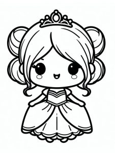 Tô màu Công Chúa Chibi Nhỏ Đáng Yêu
