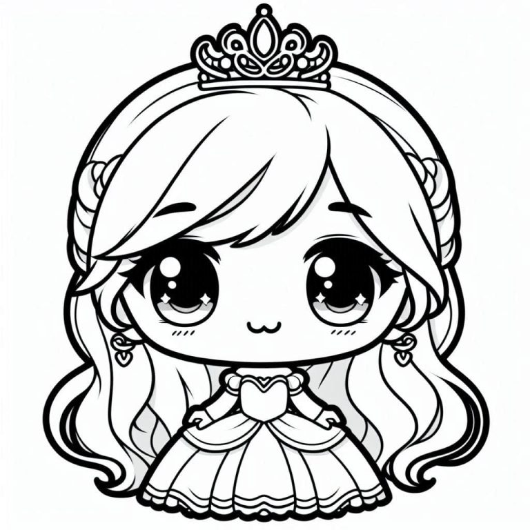 Tô màu Công Chúa Chibi Rất Cute