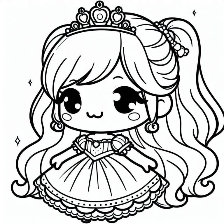 Tô màu Công Chúa Chibi Thân Thiện
